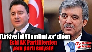 'Türkiye İyi Yönetilmiyor' diyen Eski AK Partililerden yeni parti sinyali