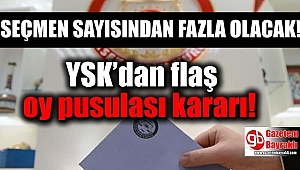 YSK'dan flaş oy pusulası kararı