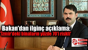 Bakan'dan ilginç açıklama: 'İzmir’deki binaların yüzde 70’i riskli'