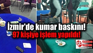 İzmir Bornova'da şok kumar baskını