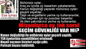 Milyonlarca oy tek soru