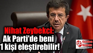 Nihat Zeybekci: Beni AK Parti'de eleştirebilecek bir kişi var