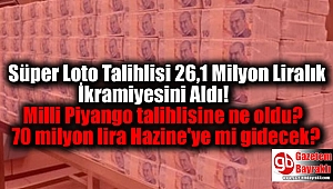 Süper Loto Talihlisi 26,1 Milyon Liralık İkramiyesini Aldı