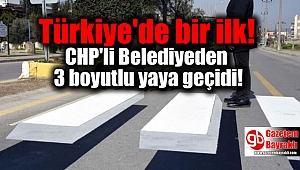 Türkiye'de bir ilk: CHP'li Belediyeden 3 boyutlu yaya geçidi
