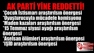 AK Parti bu önergeleri reddetti