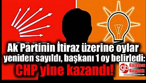 Ak Partinin İtiraz üzerine oylar yeniden sayıldı başkanı 1 oy belirledi: CHP yine kazandı