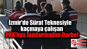 İzmir'de Sürat Teknesiyle kaçmaya çalışan PKK'lıya Jandarmadan Darbe