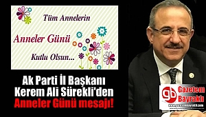 Ak Parti İl Başkanı Kerem Ali Sürekli'den Anneler Günü mesajı