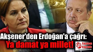 Akşener'den Erdoğan'a çağrı: Ya damat ya millet