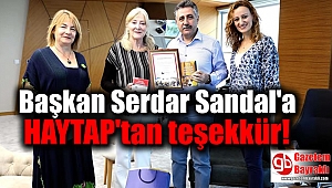 Başkan Serdar Sandal'a HAYTAP'tan teşekkür