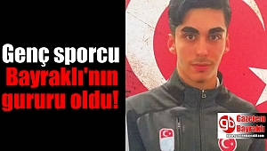 Genç sporcu Bayraklı'nın gururu oldu