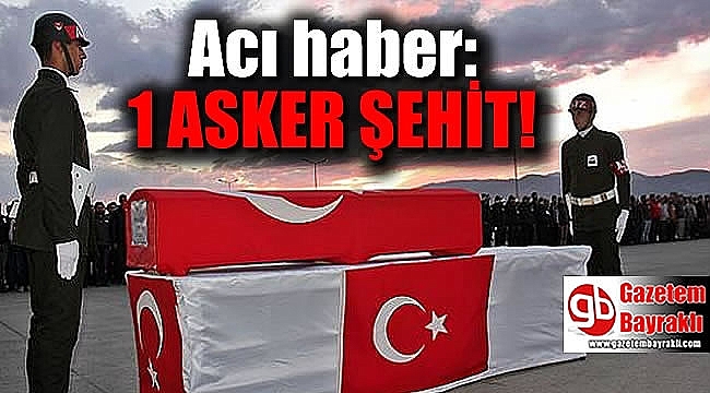 Hain saldırı: 1 Askerimiz şehit oldu