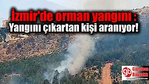 İzmir'de orman yangını : Yangını çıkartan kişi aranıyor