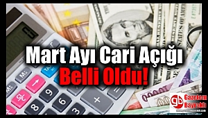 Mart Ayı Cari Açığı Belli Oldu
