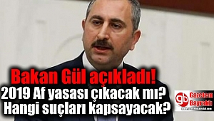 Bakan Gül açıkladı! 2019 Af yasası çıkacak mı: Hangi suçları kapsayacak