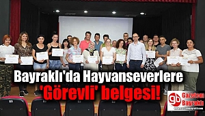Bayraklı'da Hayvanseverlere 'Görevli' belgesi