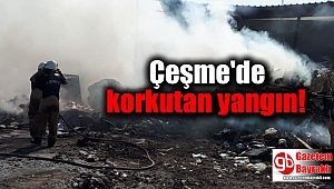Çeşme'de korkutan yangın