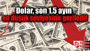 Dolar, son 1,5 ayın en düşük seviyesine geriledi