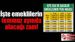 İşte emeklilerin temmuz ayında alacağı zam