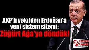 AK Partili vekilden Erdoğan'a yeni sistem sitemi: Züğürt Ağa'ya döndük