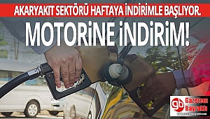 Benzinin ardından motorine de indirim geliyor