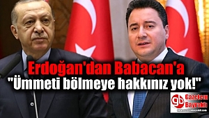 Erdoğan'dan Babacan'a