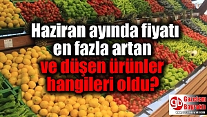Haziran ayında fiyatı en fazla artan ve düşen ürünler hangileri oldu
