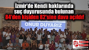 İzmir'de Kendi haklarında suç duyurusunda bulunan 84'den kişiden 82'sine dava açıldı