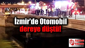 İzmir'de Otomobil dereye düştü