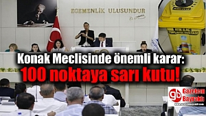 Konak Meclisinde önemli karar: 100 noktaya sarı kutu