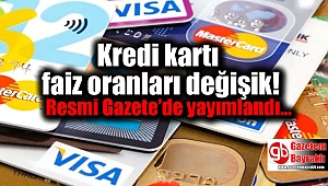 Kredi kartı faiz oranlarına ilişkin tebliğ Resmi Gazete'de yayımlandı