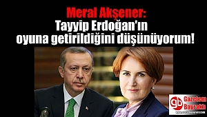 Meral Akşener: Erdoğan'ın oyuna getirildiğini düşünüyorum