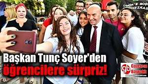 Başkan Tunç Soyer'den öğrencilere sürpriz