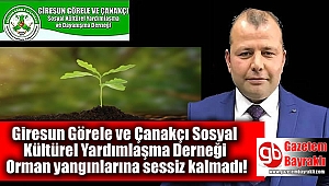 Giresun Görele ve Çanakçı Sosyal Kültürel Yardımlaşma Derneği Orman yangınlarına sessiz kalmadı