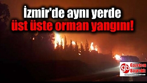 İzmir'de aynı yerde üst üste orman yangını