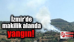 İzmir'de makilik alanda yangın