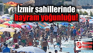 İzmir sahillerinde bayram yoğunluğu
