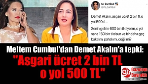 Meltem Cumbul'dan Demet Akalın'a tepki: 