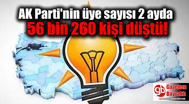 AK Parti'nin üye sayısı 2 ayda 56 bin 260 kişi düştü