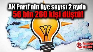 AK Parti'nin üye sayısı 2 ayda 56 bin 260 kişi düştü