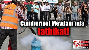 Cumhuriyet Meydanı'nda tatbikat