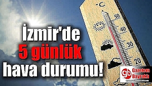 İzmir'de 5 günlük hava durumu(09-13 Eylül 2019)