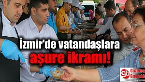 İzmir'de vatandaşlara aşure ikramı