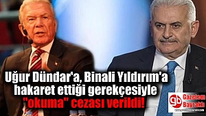 Uğur Dündar'a, Binali Yıldırım'a hakaret ettiği gerekçesiyle 