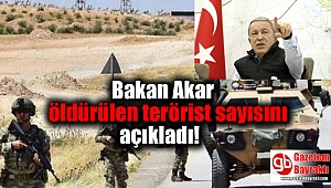 Bakan Akar öldürülen terörist sayısını açıkladı