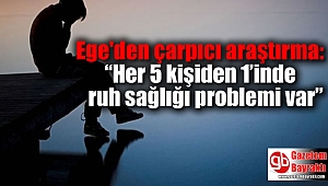Ege'den çarpıcı araştırma: “Her 5 kişiden 1’inde ruh sağlığı problemi var”