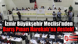 İzmir Büyükşehir Meclisi'nden Barış Pınarı Harekatı'na destek