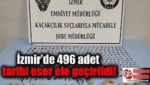 İzmir’de 496 adet tarihi eser ele geçirildi