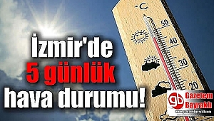  İzmir'de 5 günlük hava durumu raporu(07-11 Ekim 2019)