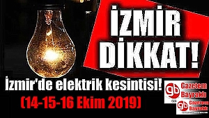 İzmir'de elektrik kesintisi